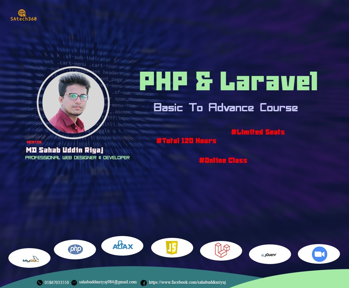 PHP & Laravel (Basic to Advance Course)